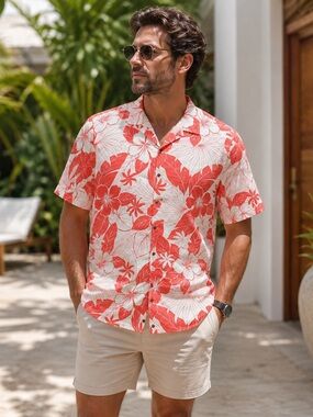 Two Palms Men’s 2XL Hawaiian Shirt Made in Hawaii Cotton